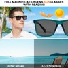 AEZUNI Large Reader Sunglasses Men Full Lens Sun Reading Glasses