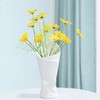 AASHDP White Bowknot Ceramic Vase, Modern Flower Vases for Home