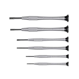 BERNSTEIN 4-360-E03 Watchmaker's Screwdriver Set 6-Piece Slot 0.6/1.0/1.5/2.0/2.5/3.0 mm