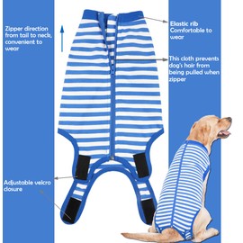 Sychien Dog Recovery Suit Surgery Shirt for Large Female Male,Blue XXL