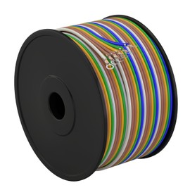 GOGOONE 100FT 6-Way 5 Color-Coded Trailer Towing Wiring Harness Bonded Wires Spool Enough 16 Gauge with Double Brown Wires, CCA 6-Wire Trailer Wire SAE J1128, Ideal for All Basic Wiring Needs