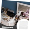 ORFOFE 2pcs Storage Box Set Transparent Organizer with Lid for