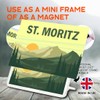 Classic Rectangle Magnet with Stand - St Moritz Switzerland Mountains