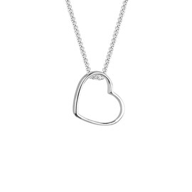 Elli Women's Silver Xilion Cut Necklace with Pendant of Length 45 cm