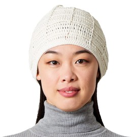 CHARM Mens Summer Beanie Cotton - Womens Crochet Slouch Cap Hand Made Chemo Hat Ivory