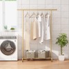 FONECHIN Industrial Pipe Clothing Rack, Heavy Duty Metal Clothes Rack