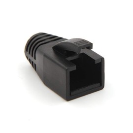VCE RJ45 Strain Relief Boots for Cat6A/Cat7 Network Plugs, 20-Pack Ethernet Connector Protection Cover in Black