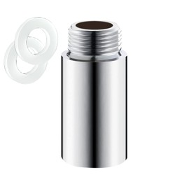 Tworider 2 Inch Length Shower Arm Extension,Handheld Stainless Steel Shower Head Extension Arm For Bathroom Accessories (Cast Pipe Fitting Coupler,Extended Shower Pipe)