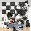 36pcs Black and White Double Sided Checkered Square Balloons Backdrop