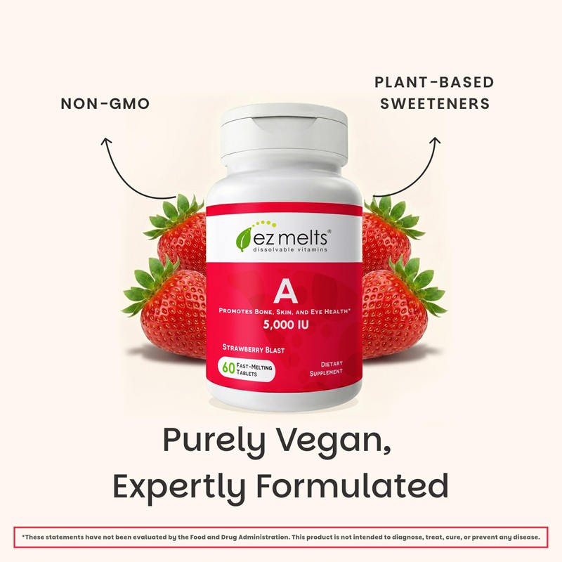 EZ Melts Vitamin A - Skin, Eye & Bone Health