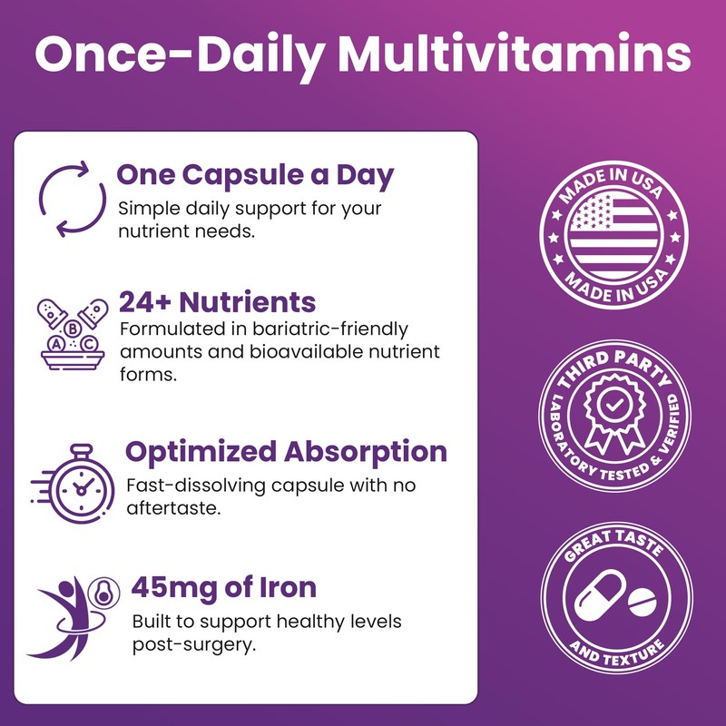 ProCare Health Bariatric Multivitamin with Iron 45mg (90 Capsules) with