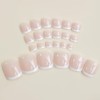 24PCS Toe Nails False French Tip - Nude False Toenails
