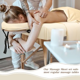 Mixweer 9 Pcs 3 Set Microfiber Massage Table Sheets Set Bulk Includes Flat Sheet, Fitted Sheet with Pocket, Face Rest Cover(Black)