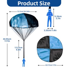 Gloryit Parachutist Toy, Pack of 10 Parachuting Toys, Parachute Toy Children, Give Aways Party Bags Children's Birthday Party Gifts and Throwing Games for Children Outdoors