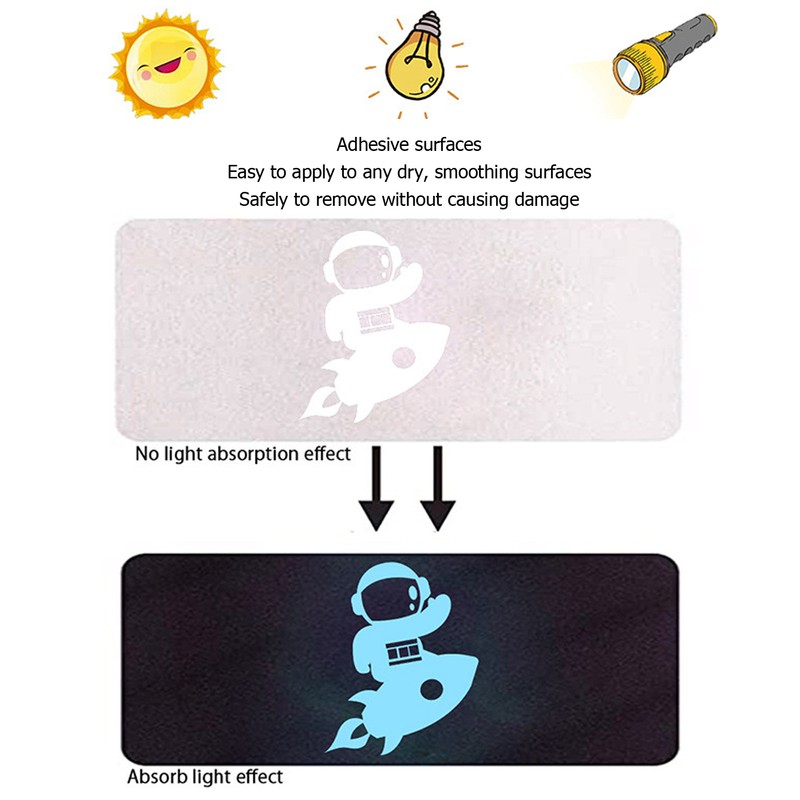 184pcs Glow in The Dark Stickers Space Ship Theme Self