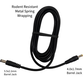 Hillcamz Rodent Resistant Armored Solar Panel Connector Cable Compatible with Spypoint, Stealth Cam, Moultrie & Muddy Trail Cameras
