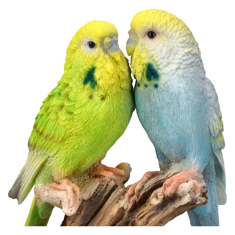 Figuren Shop GmbH Lifelike Garden Figurine Budgie Pair 17.5 cm