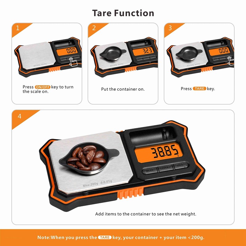 Fuzion Digital Pocket Scale, 200G X 0.01G Jewelry Gram Scale,