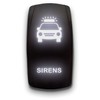 Sirens - White - Laser Etched Toggle Switch 20A 12V