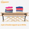 LANMIERT Heavy Duty Closet Rod Bracket, Adjustable Black Closet Shelf