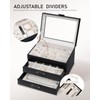 V-LAFUY Jewelry Boxes with Glass Lid, Jewelry Boxes for Women