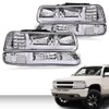 PIT66 LED DRL Headlight Assembly Compatible with 1999-2002 Chevy Silverado