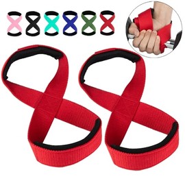 Figura 8 correas para levantamiento de pesas, levantamiento de hombros y levantamiento de pesas, entrenamiento fuerte, correas de muñeca para hombres y mujeres