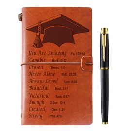 Filten Graduation Gifts for Her Him Leather Journal Notebook Inspirational Graduation Gifts High School University College PHD Masters Degree Graduation Gift Ideas for Women Men