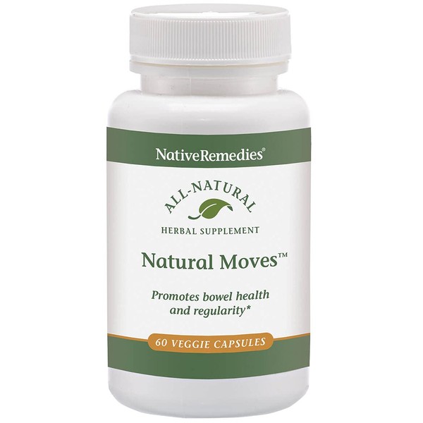 Native Remedies Natural Moves - All Natural Herbal Supplement Promotes Bowel Health and Regularity as Related to Constipation - 60 Veggie Caps