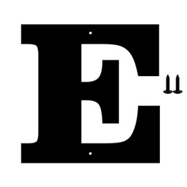 3 Inch House Numbers and Metal Letters for Outdoor Signs – Coated Address Letters for Garden, Door, and Mailbox Decoration, House Letters for Outside with Easy Installation Nail Kit (Letter E)