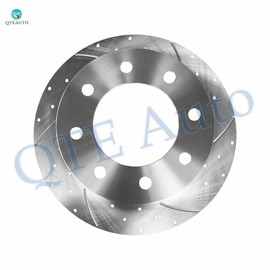 PM Auto Set of 6 330mm Rear Drilled Slotted Brake Disc Rotors-Ceramic Brake Pad Kit Replacement For 2009-2016 GMC Savana 3500