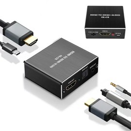 Genérico Separador de audio HDMI 4K x 2K, Divisor HDMI a HDMI SPDIF 4K，3.5mm Salida de Audio Convertidor(Separador de audio HDMI)