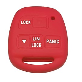 Silicone Lexus Key Fob Cover: RPKEY Key Shell Fit for Lexus ES300 LX470 RX300 RX330 Toyota FJ Cruiser Land Cruiser 1998 1999 2000 2001 2002 2003 2004 2005 2006 2007 | Red Car Key Case Cover