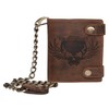 Green Burry 1796A Skull Wallet Colour: Saddle Brown 25, Saddle