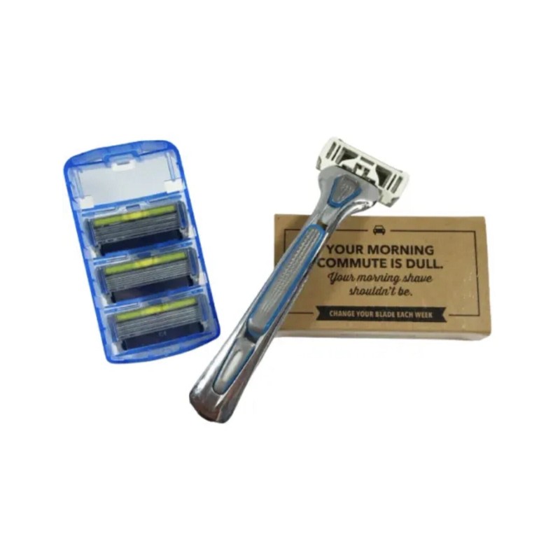 Dollar Shave Club Executive Razor Handle + 4 Cartridges Razor