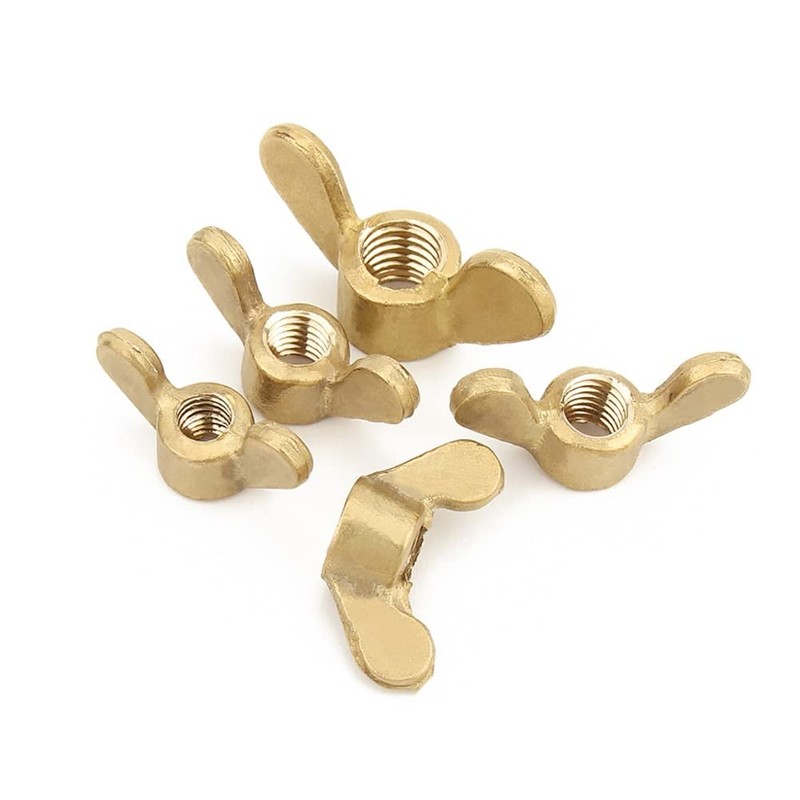 CONPHERON Brass Wing Nuts Metric Thread Butterfly Nuts M10 Pack