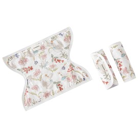 Bib Cover for Baby Carrier, Bamboo Fiber Cotton, 6 Layers of Gauze, Baby Carrier, Baby Carrier, Baby Belt, For Baby Carriers, Ergo, Drool Pad, Chest Cover, Belt Pad, Sacking Pad, Moisture Wicking, Bacteria Prevention, Baby Gift, Baby Shower (3 Piece Set 