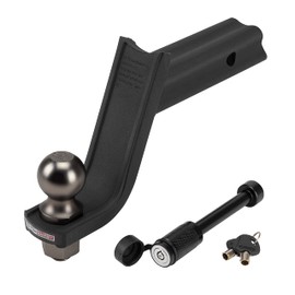 Baja Collection - Class III, 5,000 lb., X-Mount Security Kit with 5-1/4 in. Drop x 4 in. Rise x 1 in. Shank Trailer Hitch Ball Mount, 2 in. Ball, 5/8 in. Locking Pin
