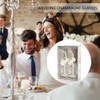 Bride Groom Champagne Glasses - Wedding Glasses with White Lace
