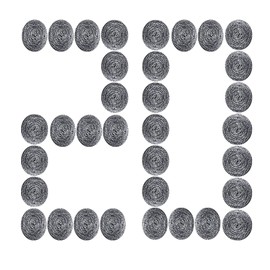 Pack of 20 Steel Wool Dishwashers, Cleaning Sponge, Pot Scraper Made of Stainless Steel Wire Ball Brush, Scouring Pad Helps Remove Dirt for Cleaning Pots, Pans and Crockery