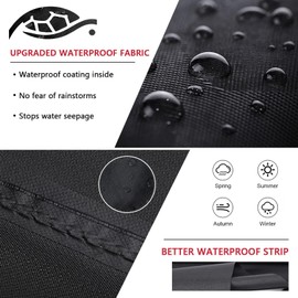 Turtle Life Parasol Cover 200 cm, Parasol Protective Cover with Rod, Cover Parasol Waterproof, Parasol Protective Cover, Windproof, Parasol Cover Black, 200 x 40/45 cm