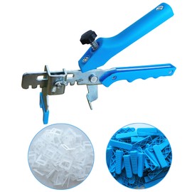 Tile Leveling System with1/8 Inch 1600-Piece 3.0mm Tile Leveling Clips and 210-Piece Reusable Wedges Tile Leveler Tool Set with tile Pliers for Ceramic Tile and Stone Installation(1/8 Inch)