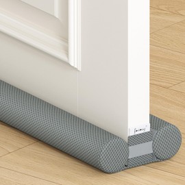 fowong 2 Pack Door Draft Stopper 30" Adjustable Under Door Noise Stopper for Bottom of Doors, Soundproofing Draft Guard, Grey