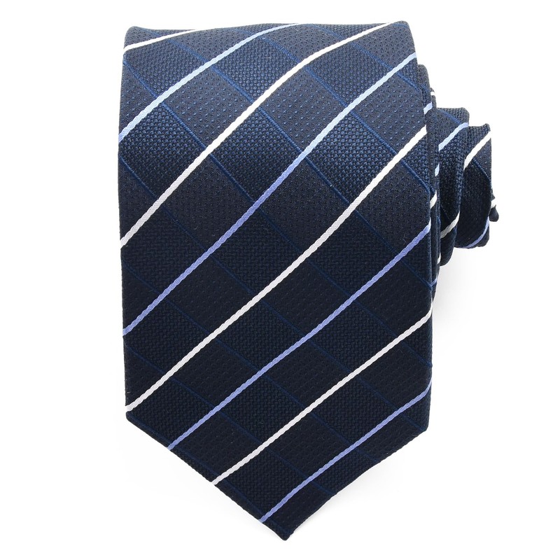 Michi Kolondon Brand Necktie, 100% Silk, Jacquard Woven, Plaid Pattern,