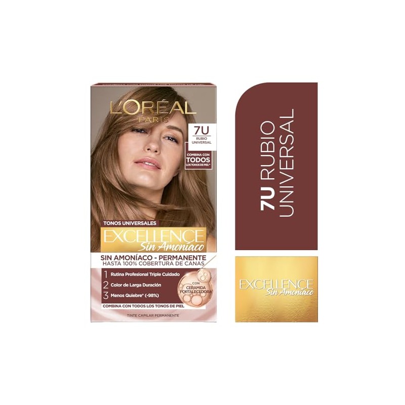 L'Oreal Paris, 2 Tintes Para Cabello Excellence Sin Amoniaco De