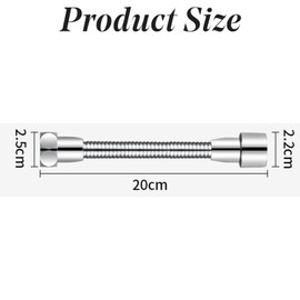 360° Swivel Faucet Extender - Universal Kitchen Tap Extension for Efficient Water Saving, 20cm, Stainless Steel and Brass, Includes Adapter, Easy Installation, Kitchen Sink Tap Extender