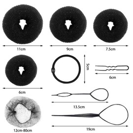 35 Pieces Doughnut Hair Bun Maker Set Hair Styling Hairstyle Aid Set Doughnut Hair Bun Braiding Aid Hair Bun Maker Set for Children Girls Women