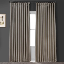 HPD Half Price Drapes BOCH-LN1857-84-DW Faux Linen Extra Wide Blackout Room Darkening Curtain (1 Panel), 100 X 84, Oatmeal