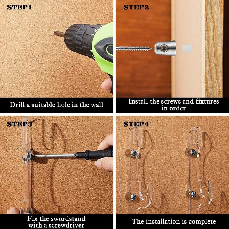 BDKMMS Wall Mount Sword Holder, Sword Hanger Display Stand mount-Sword