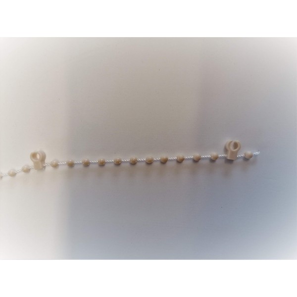 89mm (3.5") Vertical Blind BEIGE Bottom Chain, 50 clips